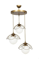Calico 3rd Chandelier Tumbled White Glass - Swordslife