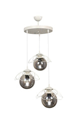 Calico 3rd Chandelier White Smoked Glass - Swordslife