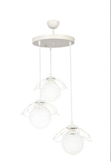 Calico 3rd Chandelier White White Glass - Swordslife