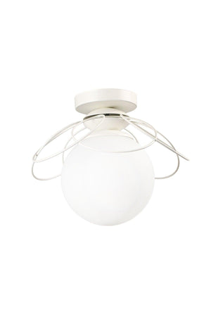 Alaca Ceiling Mount Single Chandelier White White Glass - Swordslife