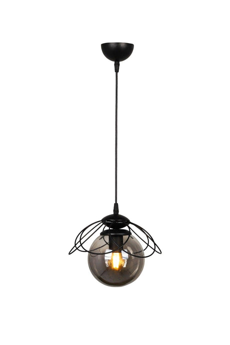 Alaca Single Chandelier Black Smoked Glass - Swordslife