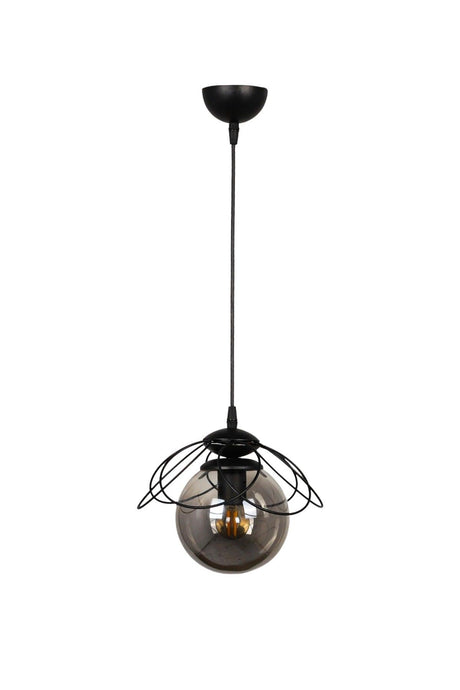 Alaca Single Chandelier Black Smoked Glass - Swordslife