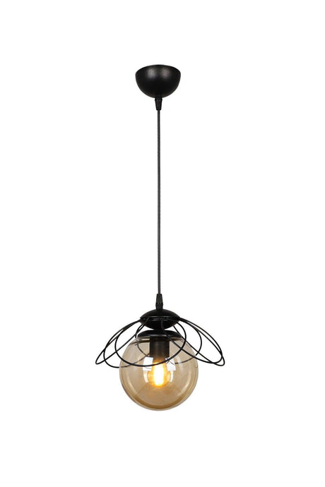 Pied Single Chandelier Black Honey Glass - Swordslife