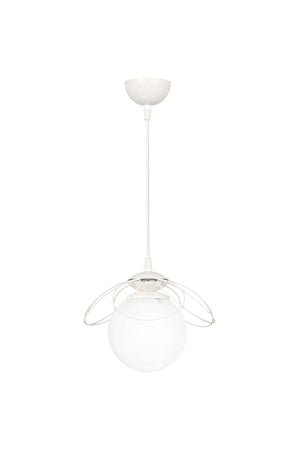 Alaca Single Chandelier White White Glass - Swordslife