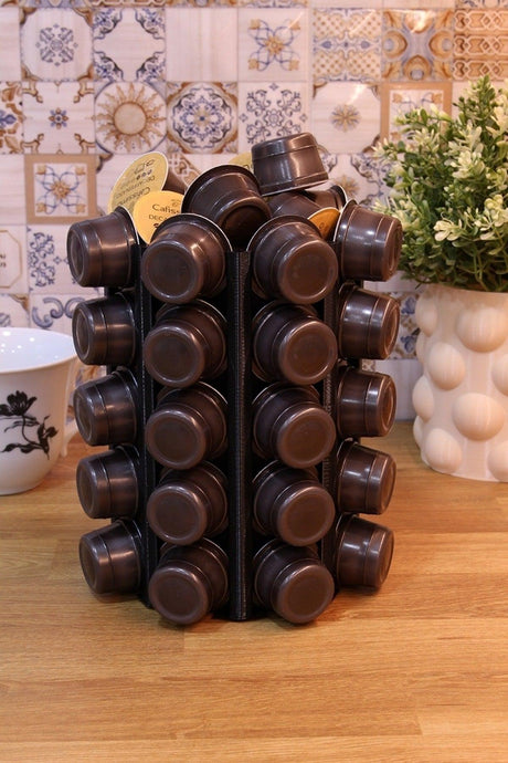 Tchibo Cafissimo Capsule Coffee Compatible Holder Decorative Multi-Purpose Stand Black - Swordslife