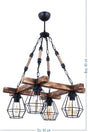 Tetra Wooden 4 Lux Luxury Rope Chandelier - Swordslife