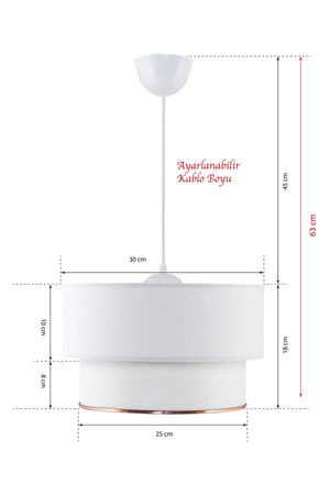 Teuse Chandelier White Mdrn-45