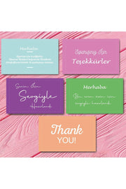 Thank You Card - Thank You Card 50 Pieces Colorful
