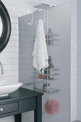 Three Tiers Hanging Bathroom Shower Shelf Chrome Lm580 - Swordslife