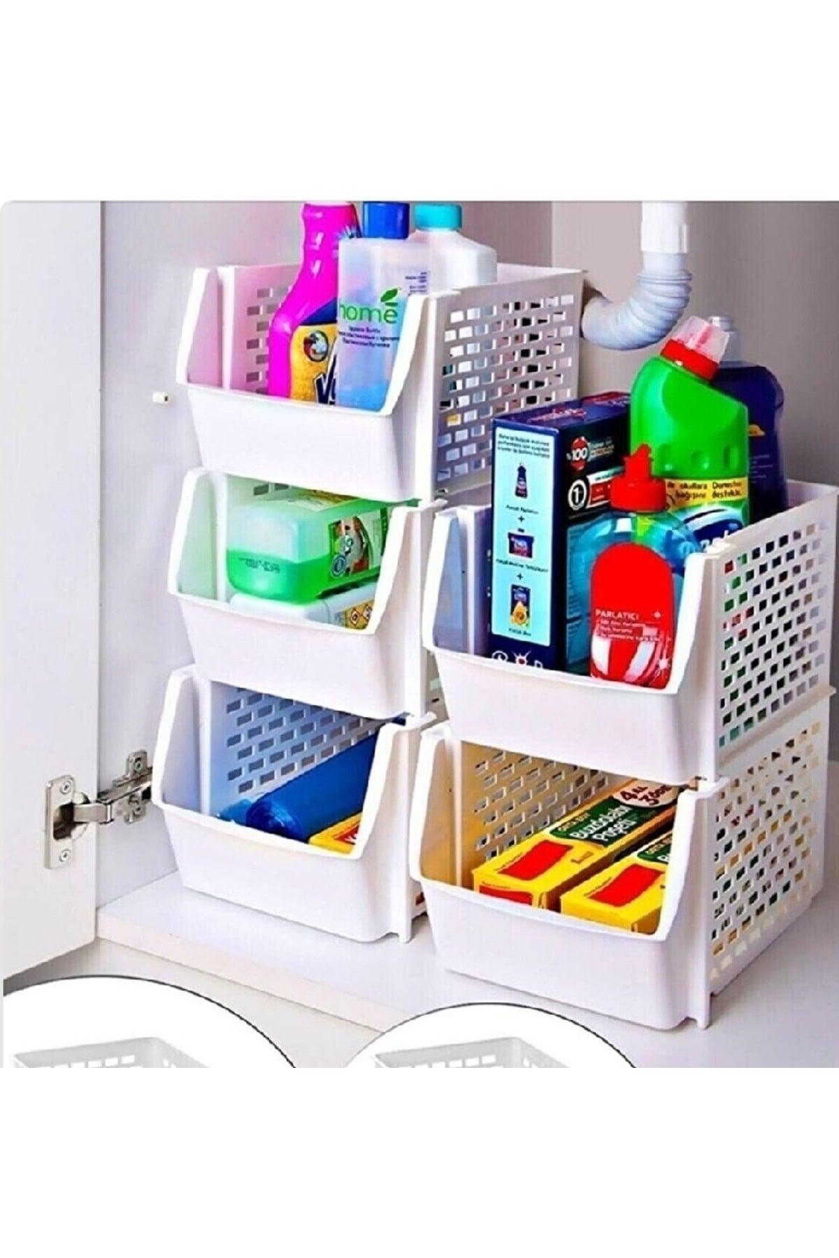 Timex 2 Pieces Multi-Purpose Plug-In Adjustable White Color Organizer - Swordslife