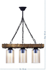 Triple Wooden Rope Modern Chandelier - Swordslife