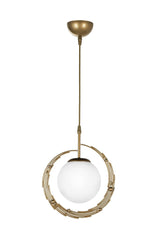 Titan Single Chandelier Tumbled White Glass - Swordslife