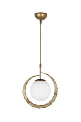 Titan Single Chandelier Tumbled White Glass - Swordslife