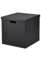Tjena Black 32x35x32 Cm Decorative Storage Box Organization Box With Lid - Swordslife