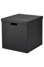 Tjena Black 32x35x32 Cm Decorative Storage Box Organization Box With Lid - Swordslife