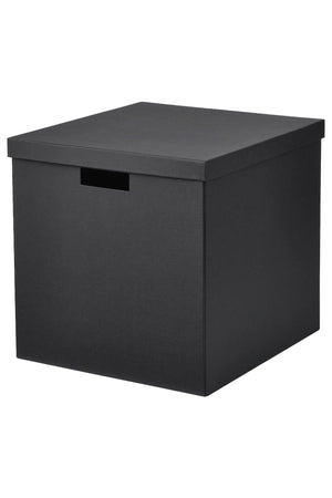 Tjena Black 32x35x32 Cm Decorative Storage Box Organization Box With Lid - Swordslife