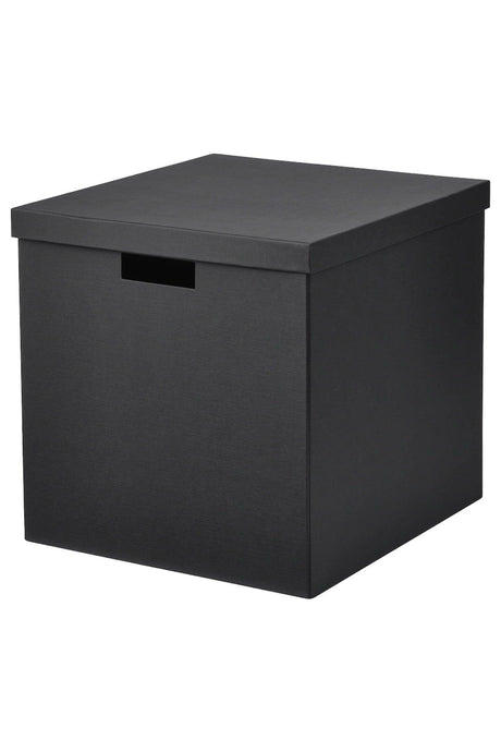 Tjena Black 32x35x32 Cm Decorative Storage Box Organization Box With Lid - Swordslife