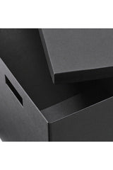 Tjena Black 32x35x32 Cm Decorative Storage Box Organization Box With Lid - Swordslife