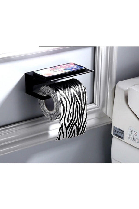 Toilet Roll Holder Black Stylish Design - Swordslife