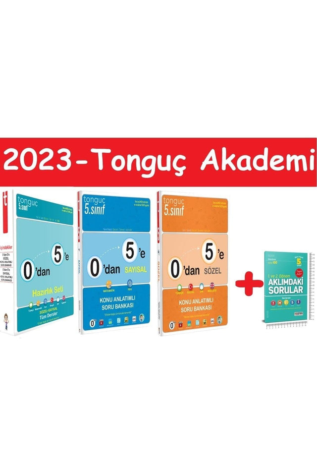 Tonguç Grade 5 0 to 5 E All Courses Question Bank with Subject Lectures Set Numeric Verbal 0 to 5 - Swordslife