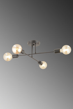 Tower 4 Piece Modern Black Plafonier Chandelier - Swordslife