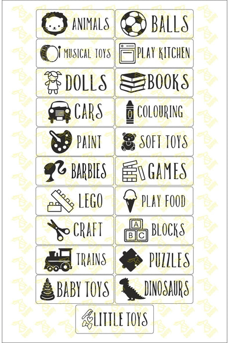 Toy Cabinet Category Tag