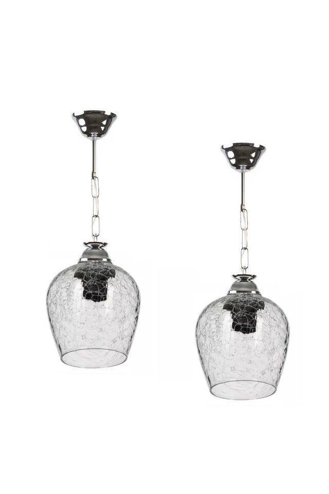 Transparent 2 Pieces Modern Single Chandelier - Swordslife