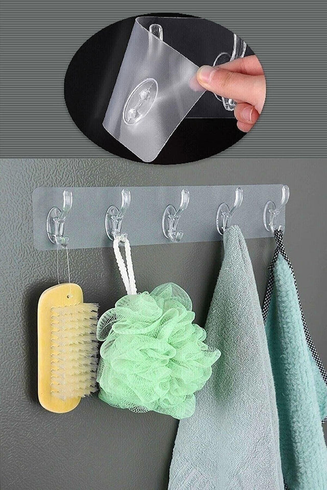 Transparent Strong Self Adhesive Door And Wall Hanger - Swordslife