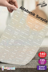 Transparent White Printed 140 Pieces Spices