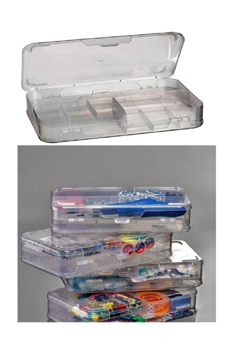 Transparente Hobby Box - Doppelseitige Werkzeugtasche Olta- Perlenring Stift Box Aufbewahrungsbehälter - Swordslife