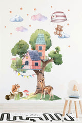 Tree House Kids Room Wall Sticker - Swordslife