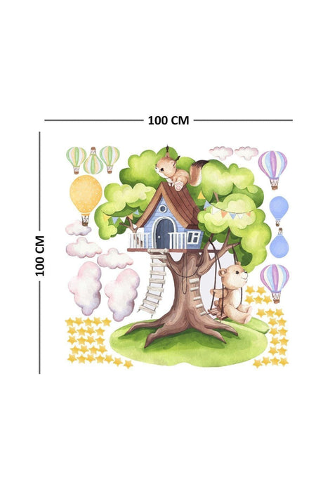 Tree House Kids Room Wall Sticker - Swordslife