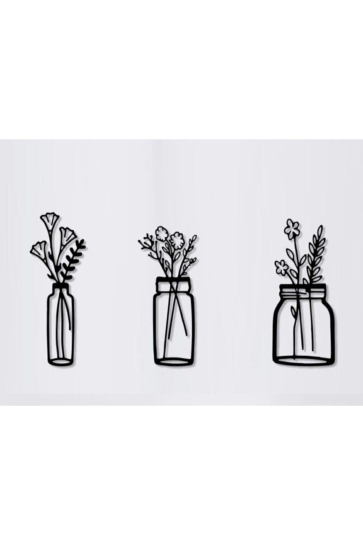 Trend Laser Cut Wooden Wall Decor Trend Flower Pots Syhsaksı - Swordslife