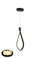 Trend Single Three Color Led Black Chandelier - Swordslife