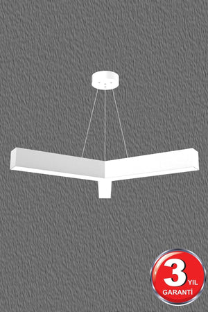 Tres (White Case, Yellow Light) Led Modern Led Chandelier - Swordslife