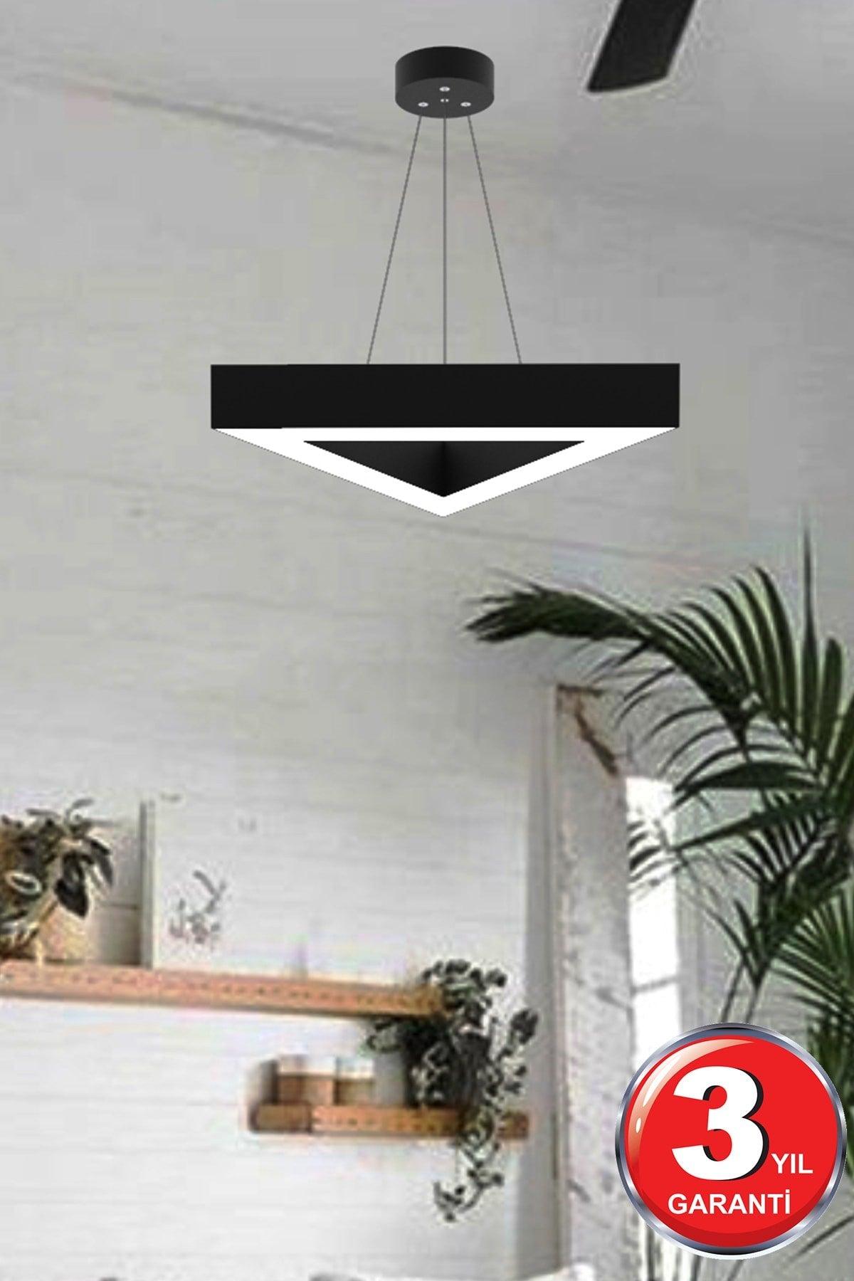 Trian Slim Black Case 40 cm Edge-6500k Led Pendant Luminaire - Swordslife