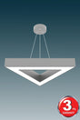 Trian Slim Led Pendant Luminaire (Grey Case - 40 Cm Side - 6500k) - Swordslife