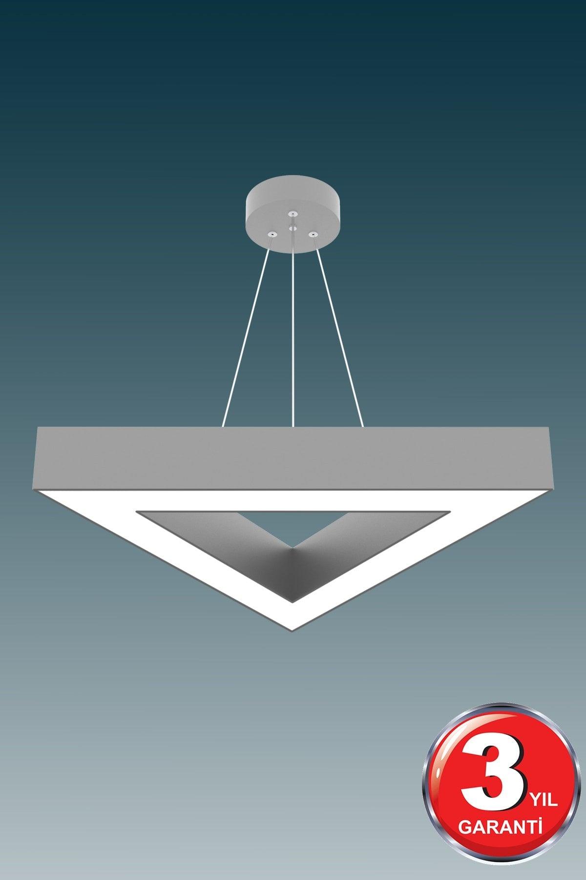 Trian Slim Led Pendant Luminaire (Grey Case - 40 Cm Side - 6500k) - Swordslife