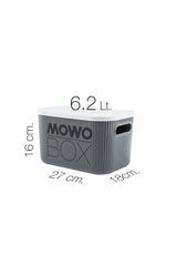 Trove 3 Pieces 6.2 Lt (gray) Organizer Box with Lid, Decorative Storage Box - Swordslife