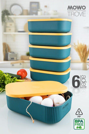 Trove 6 Pieces 3.2 Lt (green) Kitchen Storage Container - Swordslife