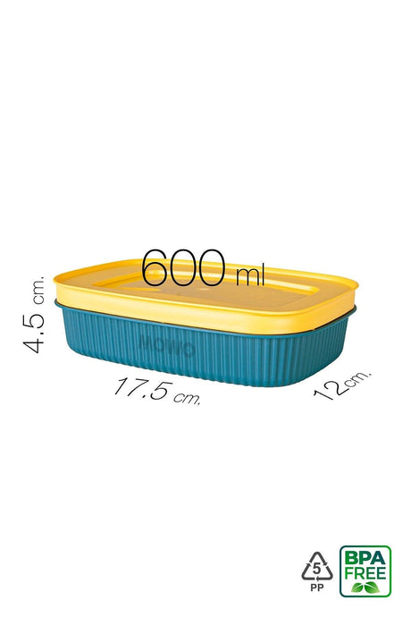 Trove Mini (green) Breakfast Fridge Container with Lid 600ml - Swordslife