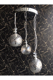 Tuana Chandelier Lori 3 Pcs Chrome Color Pendant Lamp - Swordslife