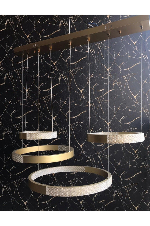 Tuana Chandelier Nario Gold Color Led Chandelier - Swordslife
