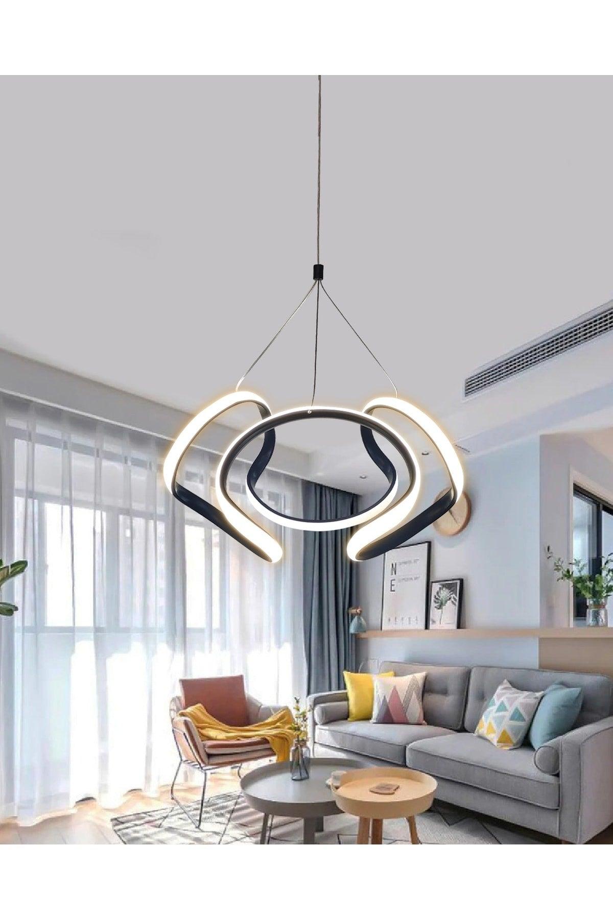 Tulip Pendant Lamp Black Color Led Chandelier Daylight Modern Led Chandelier - Swordslife
