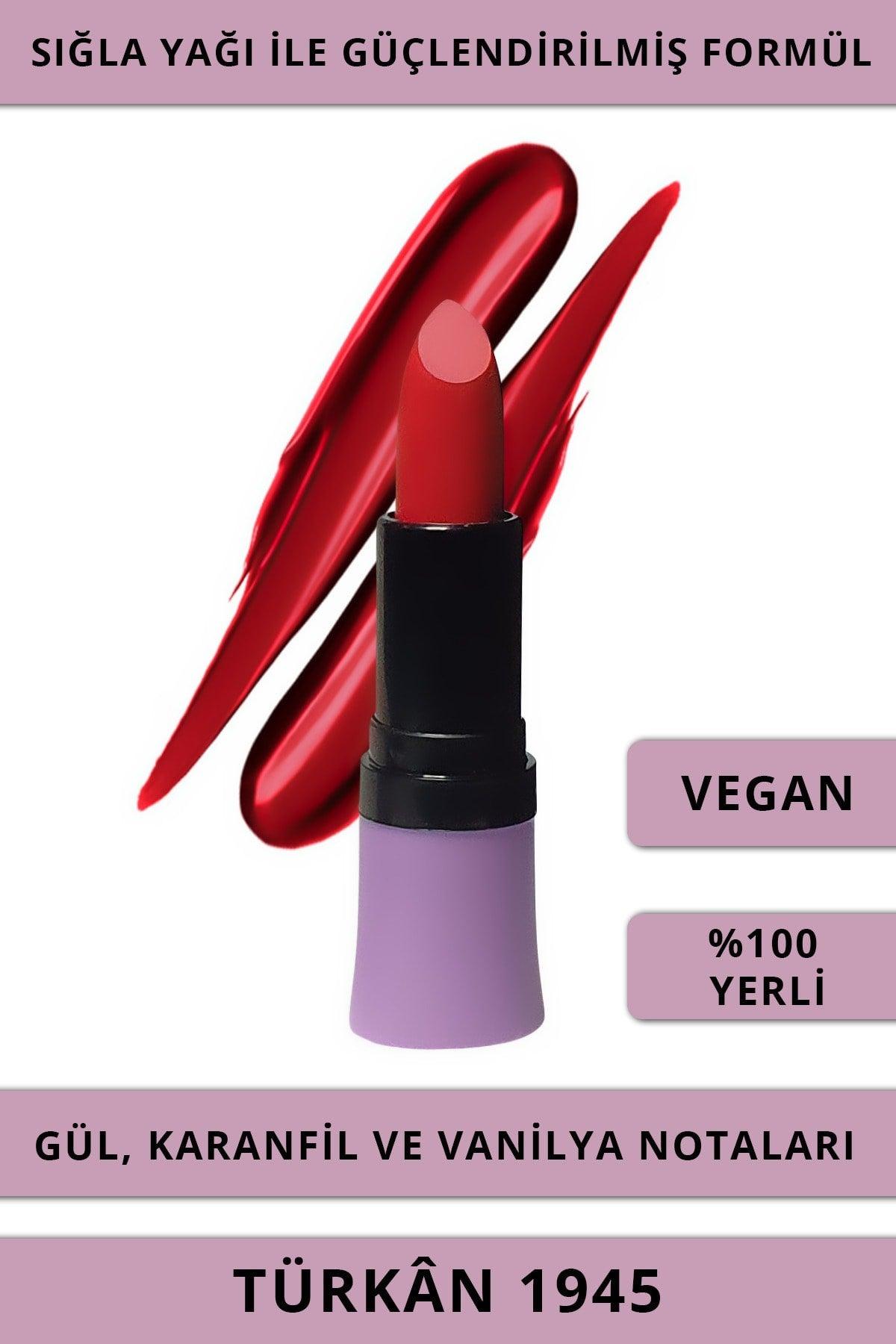 Türkân 1945 Matte Red Vegan Lipstick