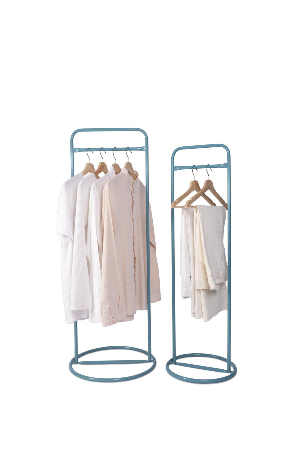 Twin Garment Hanger Turquoise Color Hanger Clothes Hanger Footed Hanger Clothes Hanger - Swordslife