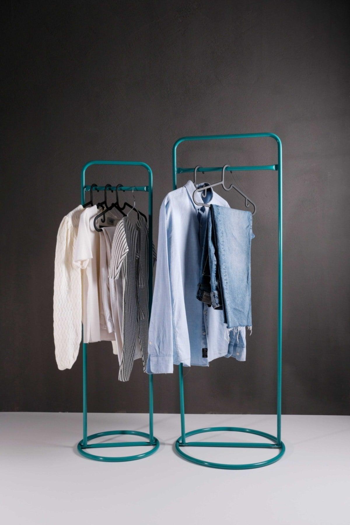 Twin Garment Hanger Turquoise Color Hanger Clothes Hanger Footed Hanger Clothes Hanger - Swordslife