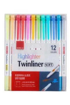Double-Sided Highlighter Set for Text Marking and Study