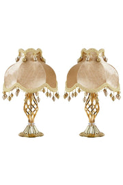 Two Pieces Velvet Covered Handmade Classic Model Lampshade - Swordslife