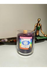 Third Eye Chakra Meditation Yoga Healing Candle Amethyst And Chakra Special Mint-Jasmine Scented - Swordslife